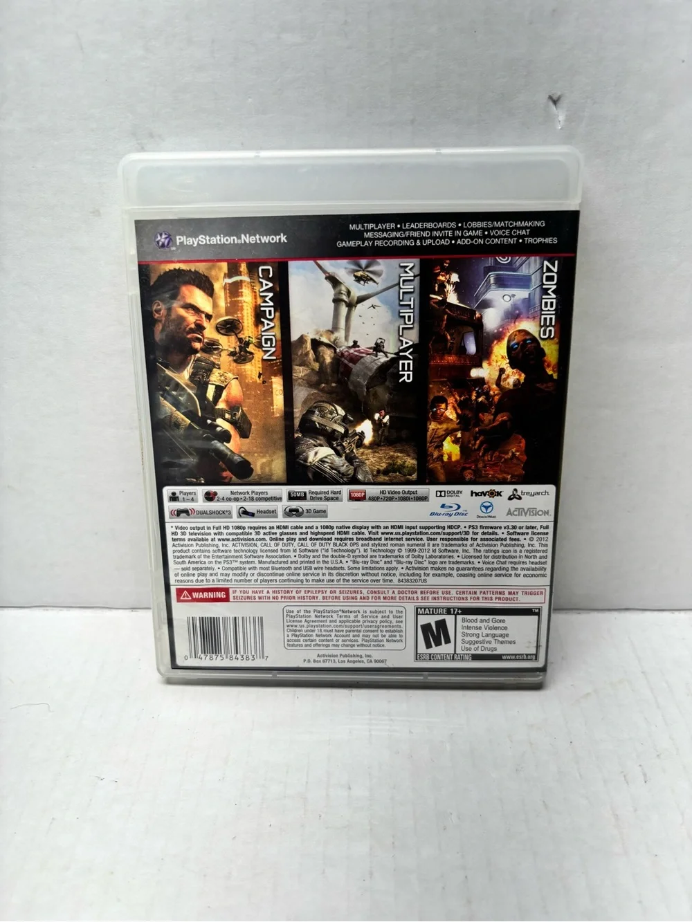 Call of Duty: Black Ops II (PS3) - Black Case